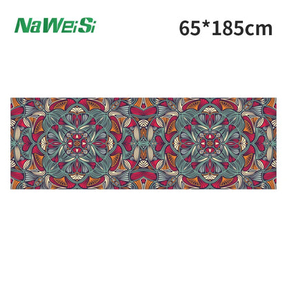 Yoga Mat Towel Double-Side Velvet Yoga Fitness Isolation Mat Non-Slip Folding Portable Sports Mat Towel Beach Quick Dry Towel