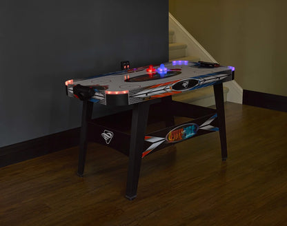 Air Hockey Table with Two Led Pushers and LED Puck, 54 In