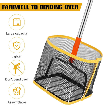 Table Tennis Picker Table Tennis Picker Sports Collector Practical Tennis Picker Gym Picker Long Handle Picker Table Tennis Container Steel