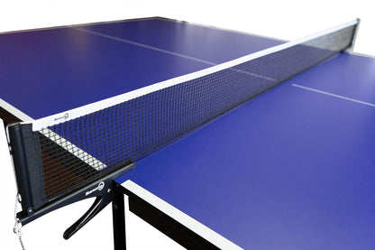 S304 Portable Table Tennis Net and Post Set Folding Spring Clamp-On with 2 Posts Kit Adjustable Ping Pong Training Mesh Net for Standard 60In Wide Tables Easy Setup