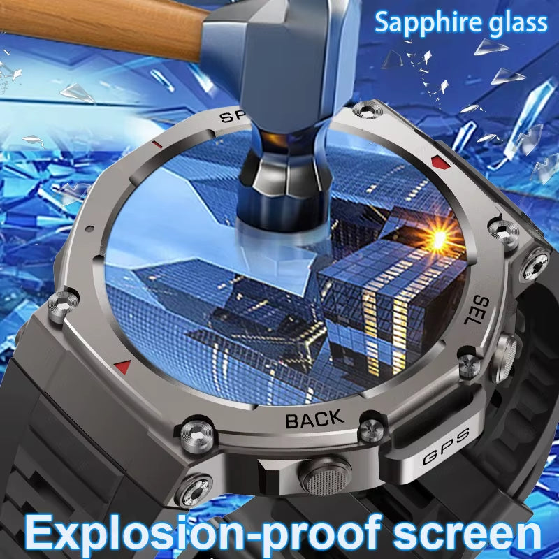 2025 New for Xiaomi IOS Outdoor Smart Watch GPS Bluetooth Call 10ATM Waterproof Navigation Tracker Men Sports Fitness Smartwatch