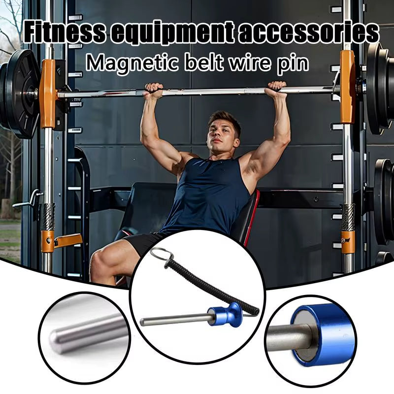 Gym Weight Heavy Duty Magnetic Gym Latch Pin Gym Accessory for Workout Fitness Exercise Aluminum+Stainless Steel Locking Pin