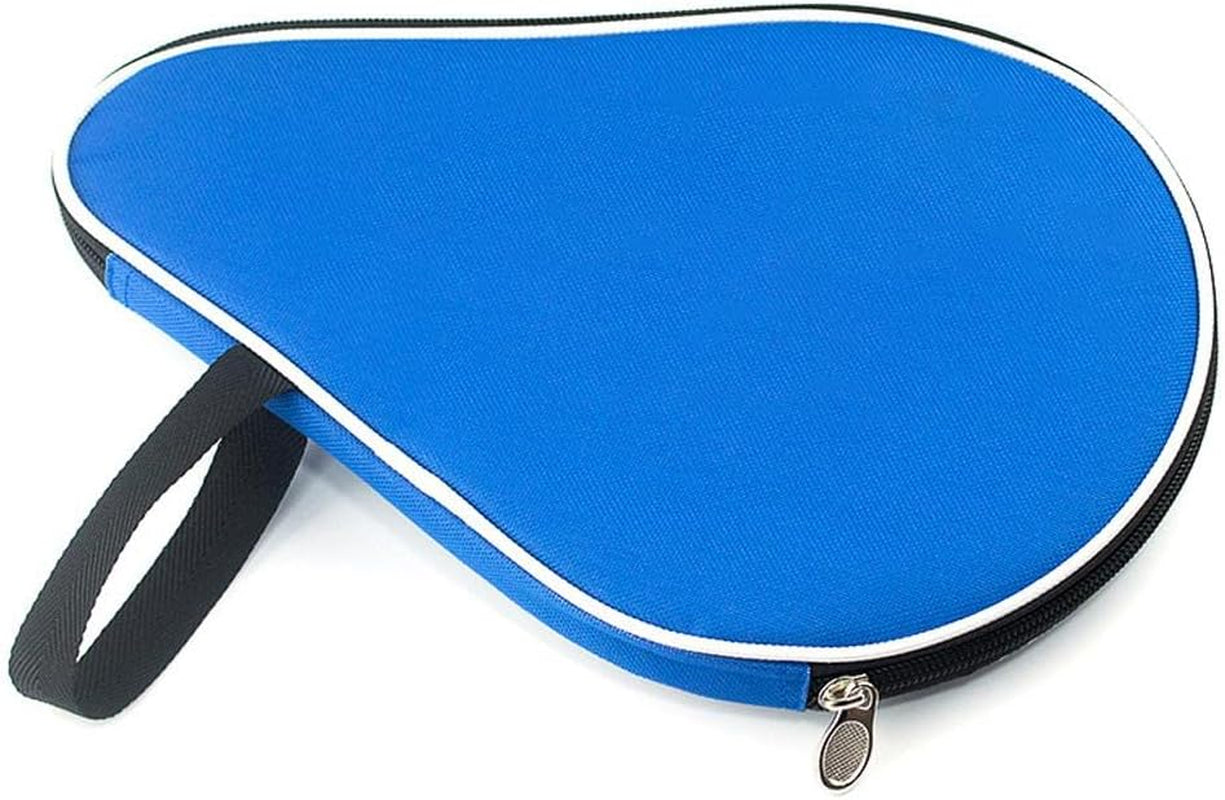 Pong Paddle Carry Bag with Ball Storage Pocket Table Tennis Racket Case Cover Waterproof Inner Blue
