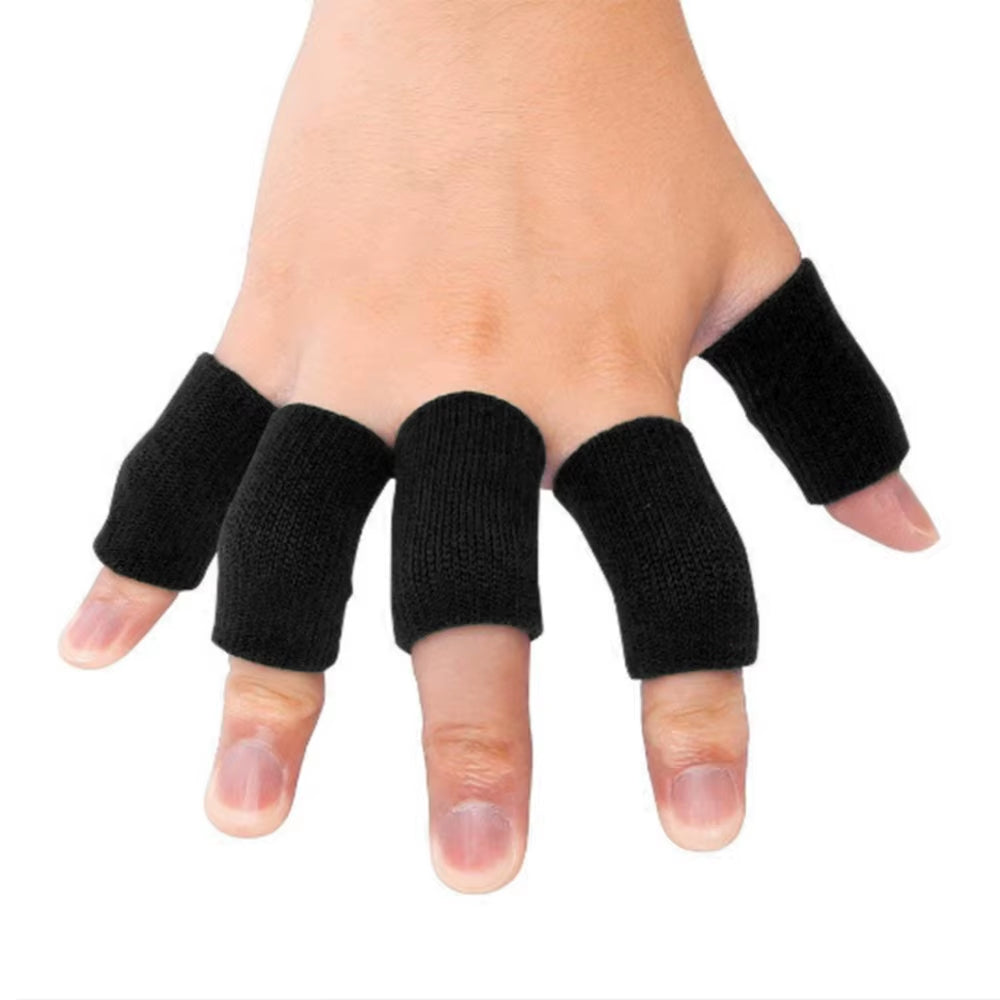 10Pcs Stretchy Sports Finger Sleeves Arthritis Support Finger Guard Outdoor Basketball Finger Protection Sports Safety