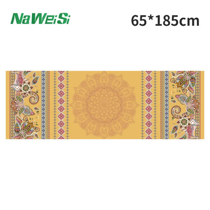 Yoga Mat Towel Double-Side Velvet Yoga Fitness Isolation Mat Non-Slip Folding Portable Sports Mat Towel Beach Quick Dry Towel