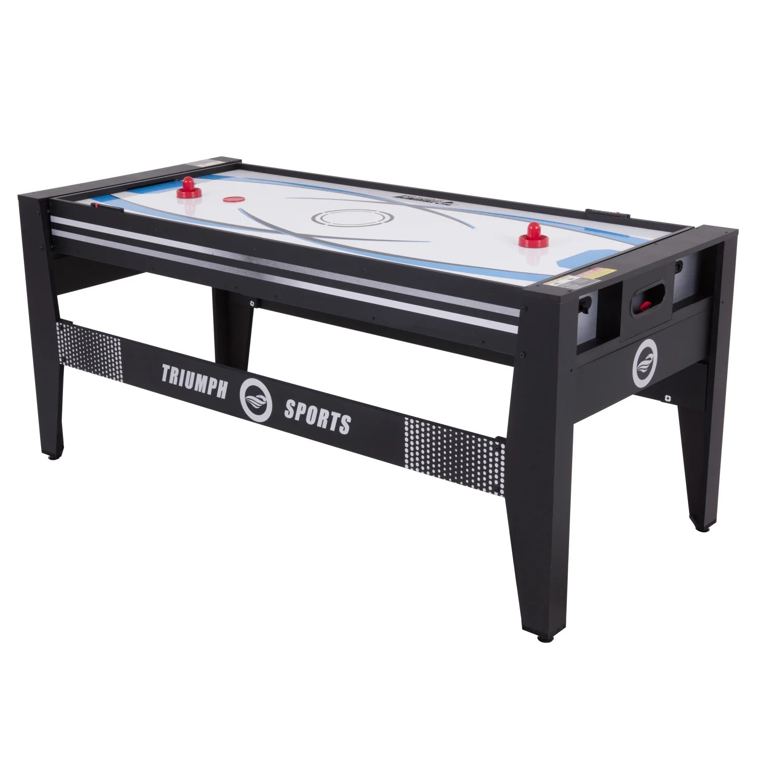 72" 4 in 1 Multi-Game Swivel Table with Air-Powered Hockey, Table Tennis, Billiards, and Launch Football