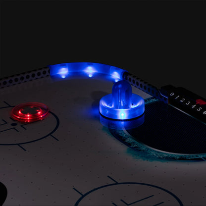 Air Hockey Table with Two Led Pushers and LED Puck, 54 In