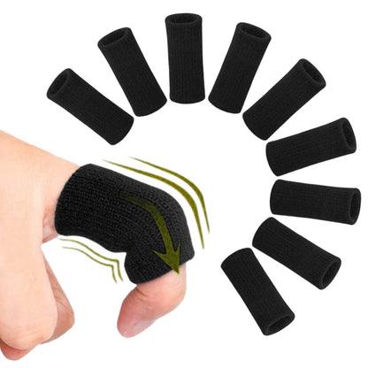 10Pcs Stretchy Sports Finger Sleeves Arthritis Support Finger Guard Outdoor Basketball Finger Protection Sports Safety
