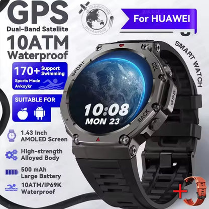 2025 New for Xiaomi IOS Outdoor Smart Watch GPS Bluetooth Call 10ATM Waterproof Navigation Tracker Men Sports Fitness Smartwatch