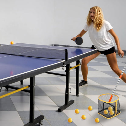 Table Tennis Picker Table Tennis Picker Sports Collector Practical Tennis Picker Gym Picker Long Handle Picker Table Tennis Container Steel