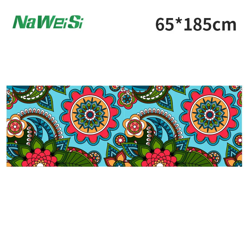 Yoga Mat Towel Double-Side Velvet Yoga Fitness Isolation Mat Non-Slip Folding Portable Sports Mat Towel Beach Quick Dry Towel