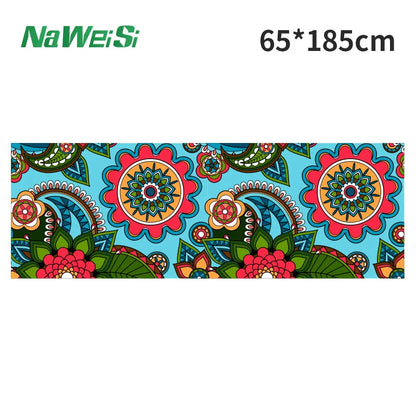 Yoga Mat Towel Double-Side Velvet Yoga Fitness Isolation Mat Non-Slip Folding Portable Sports Mat Towel Beach Quick Dry Towel