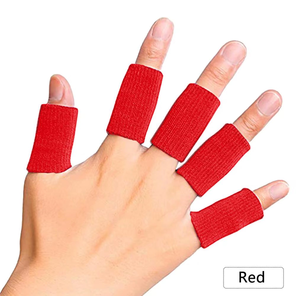 10Pcs Stretchy Sports Finger Sleeves Arthritis Support Finger Guard Outdoor Basketball Finger Protection Sports Safety