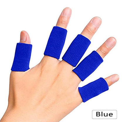 10Pcs Stretchy Sports Finger Sleeves Arthritis Support Finger Guard Outdoor Basketball Finger Protection Sports Safety