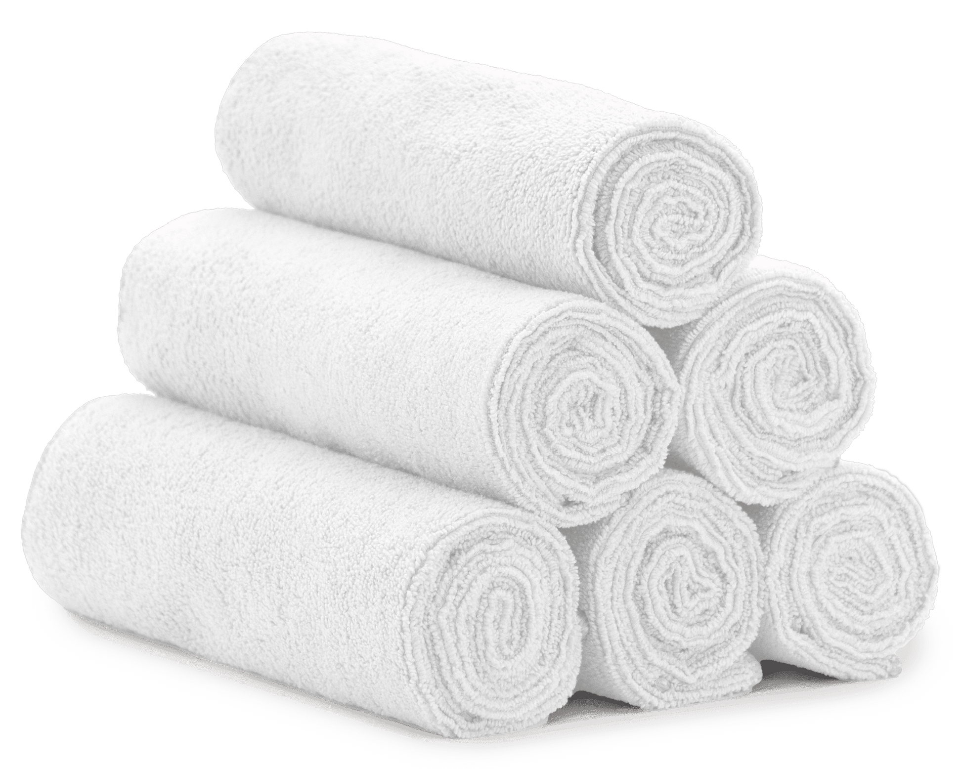 Microfiber Gym Towels, Yoga Towel for Home and Gym Bag, 16 Inch X 27 Inch, 6 Pack, White