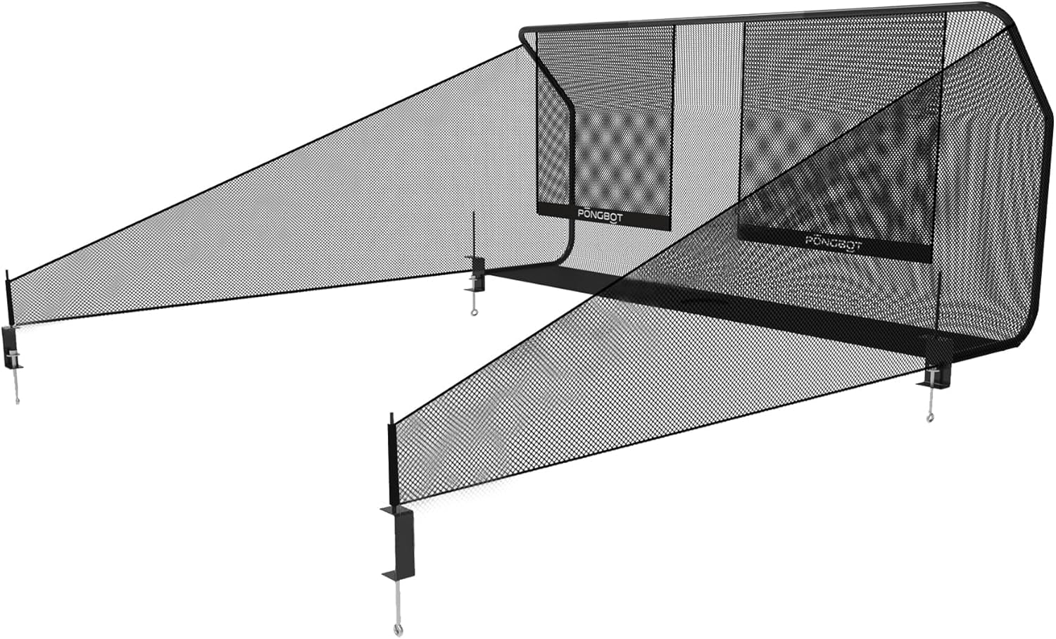 Table Tennis Ball Catch Net, Ping-Pong Ball Recycling Net, Durable Ball Collector for Solo Training, for Tables with Sides under 3 Inches