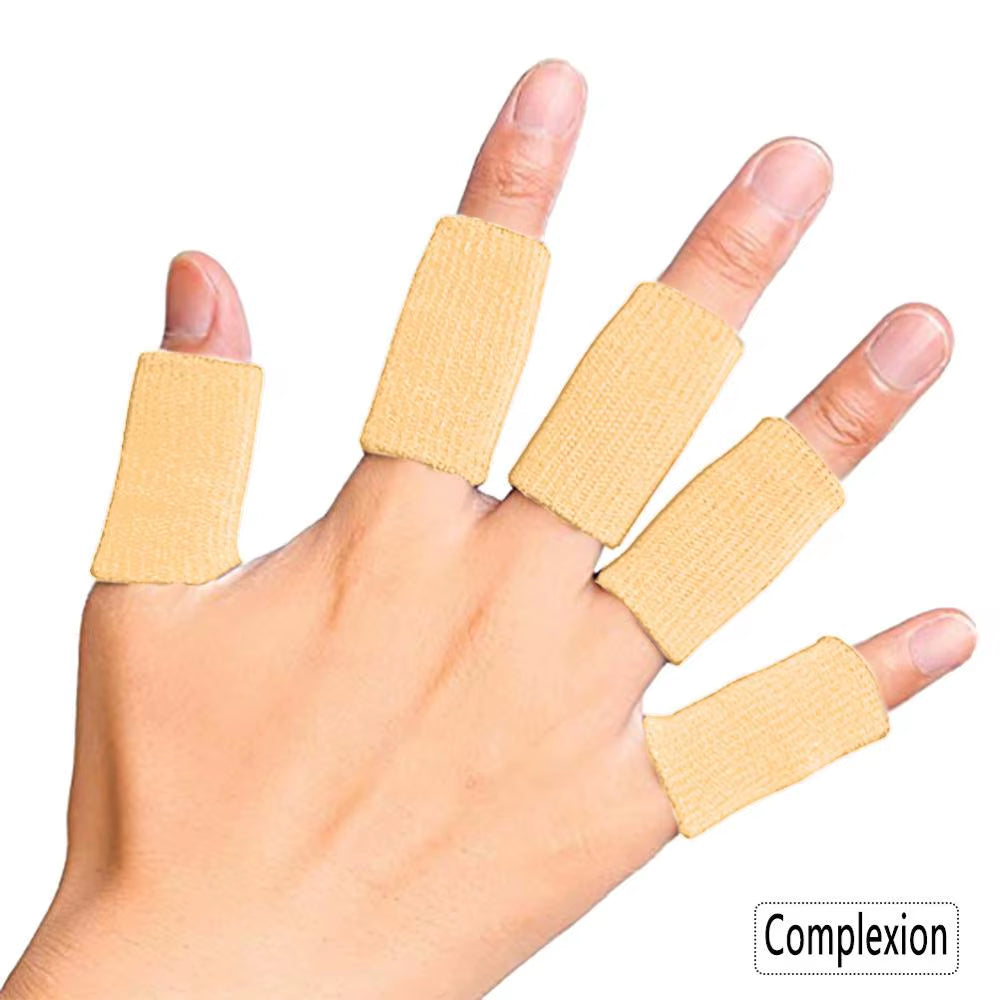 10Pcs Stretchy Sports Finger Sleeves Arthritis Support Finger Guard Outdoor Basketball Finger Protection Sports Safety