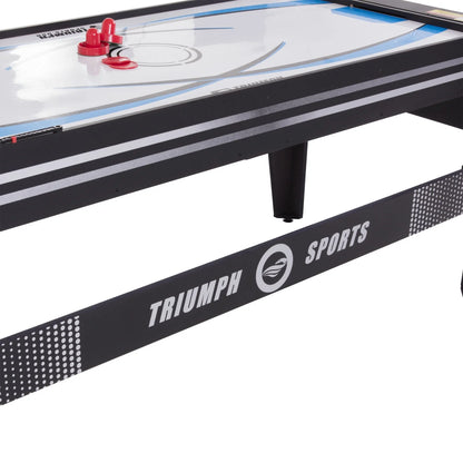 72" 4 in 1 Multi-Game Swivel Table with Air-Powered Hockey, Table Tennis, Billiards, and Launch Football