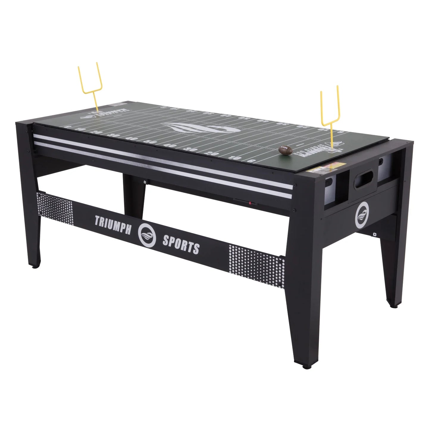 72" 4 in 1 Multi-Game Swivel Table with Air-Powered Hockey, Table Tennis, Billiards, and Launch Football