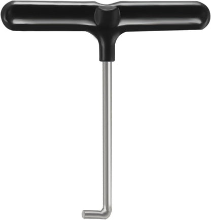Shoe Lace Tightener Tool, Stainless Steel Skate Key Trampoline Spring Pull Tool Kit Outdoor Heights Lace Tool for Ice-Skates, T-Hook, Trampoline Springs Tool,Trampoline Accessories
