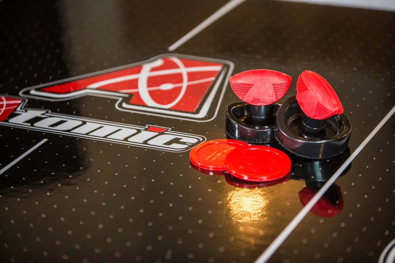 Avenger 8' Hockey Table with LED Scoring and 120V Blowers for Exhilarating Play