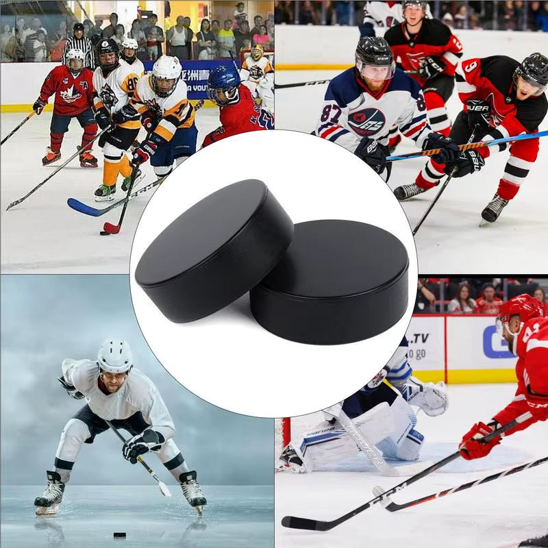 4 Pieces Standard Size Hockey Pucks Smooth Hockey Training Game Pucks Ice Hockey Supplies