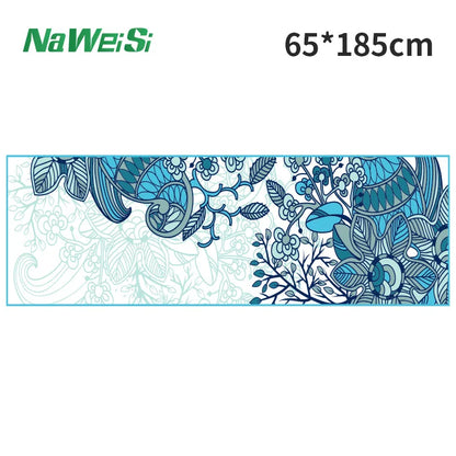 Yoga Mat Towel Double-Side Velvet Yoga Fitness Isolation Mat Non-Slip Folding Portable Sports Mat Towel Beach Quick Dry Towel