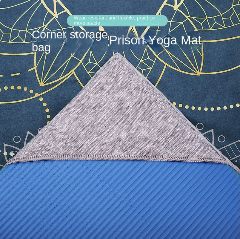 Yoga Mat Towel Double-Side Velvet Yoga Fitness Isolation Mat Non-Slip Folding Portable Sports Mat Towel Beach Quick Dry Towel