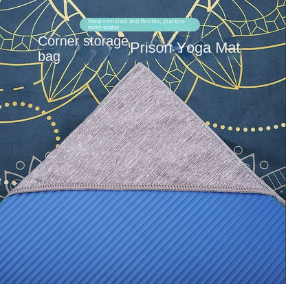 Yoga Mat Towel Double-Side Velvet Yoga Fitness Isolation Mat Non-Slip Folding Portable Sports Mat Towel Beach Quick Dry Towel