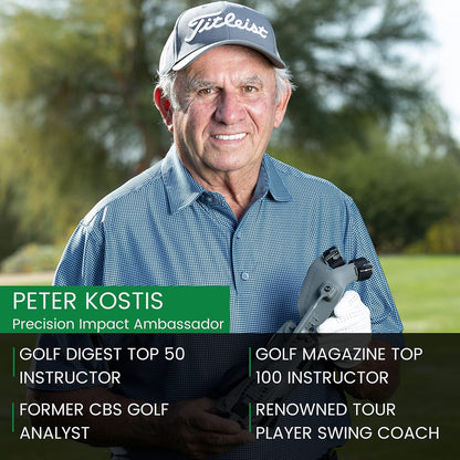 Precision Impact Golf Training Aid - Putting Trainer, Golf Swing Trainer, Golf Training Equipment, Golf Swing Trainer Aid, Golf Trainer, Golf Practice Equipment, Wrist Hinge Trainer - RH Golfers Only